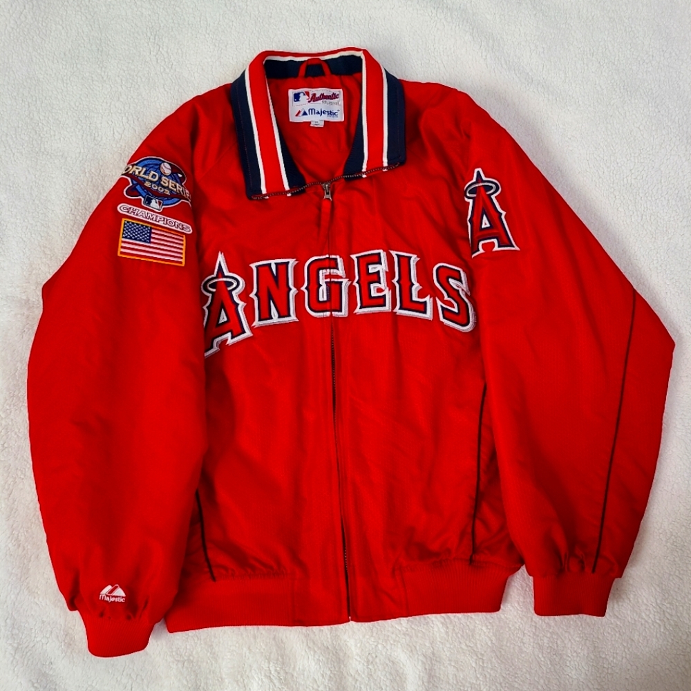 Majestic Angels World Series bomber jacket XL
